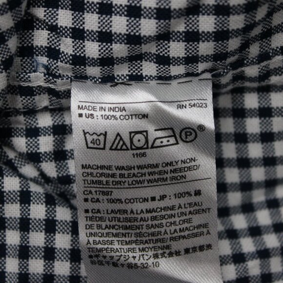 Banana Republic Oxford Shirt Mens Large Blue Untucked Fit Slim Fit Cotton L/S - Picture 9 of 14